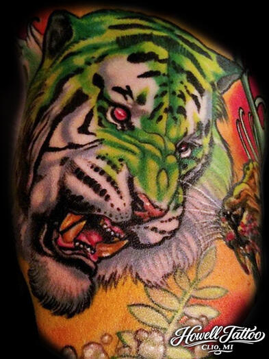 Full Color Sleeve - Howell Tattoo - Justin Howell - Clio, Mi - Walk In Tattoo Shop Near Me
