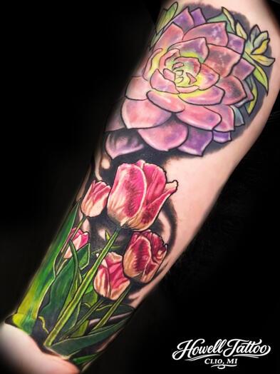 Full Color Sleeve - Howell Tattoo - Justin Howell - Clio, Mi - Walk In Tattoo Shop Near Me