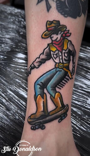 Skateboarding Cowboy